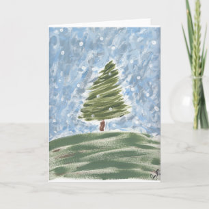 Carte de voeux Yule Tide, enveloppes blanches Std