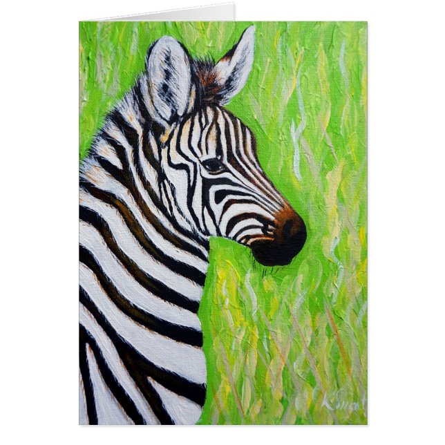 Carte de voeux Zebra Painting (Devant)