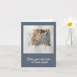 Carte de voeux Zebra Snorting personnalisable