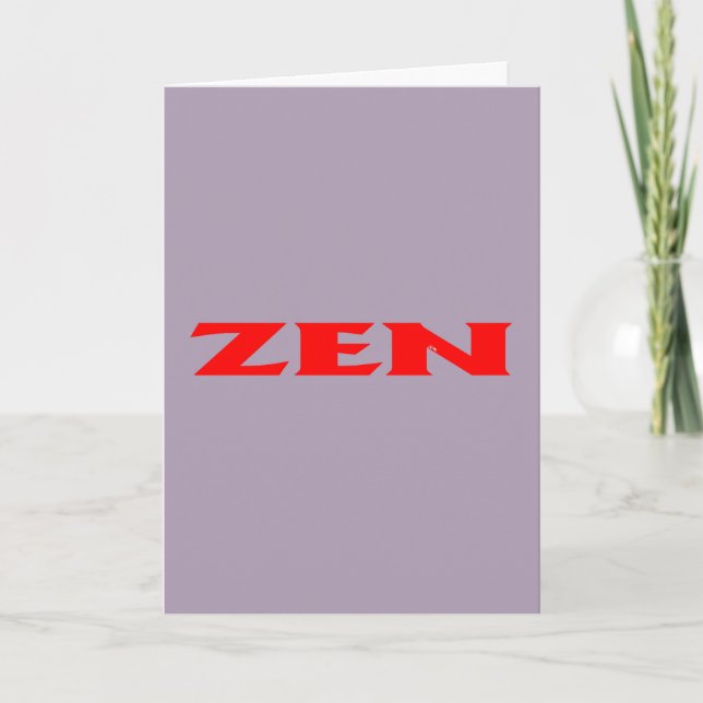 Carte de voeux Zen rouge gris (Devant)