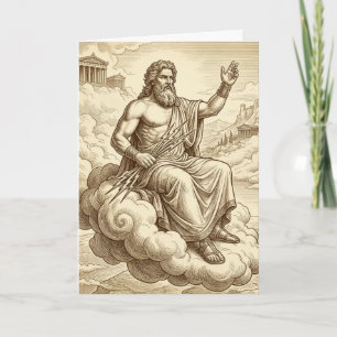 Carte de vœux Zeus Mythologie grecque