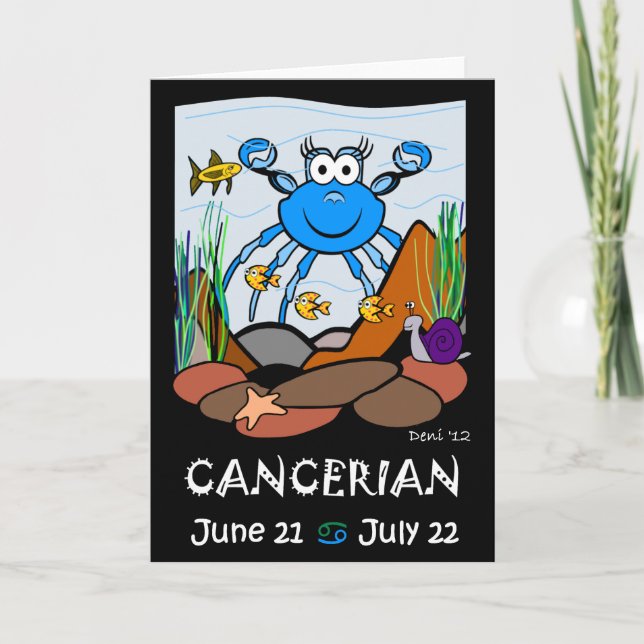Carte de voeux Zodiac Cancerian (Devant)
