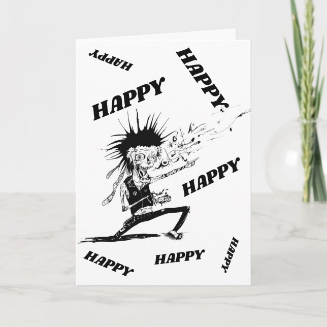 Carte de voeux Zombie Halloween (Devant)