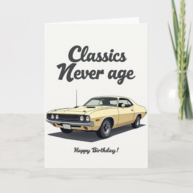 Carte de voiture classique douce (Devant)