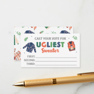 Carte de vote de la fête de Noël moche