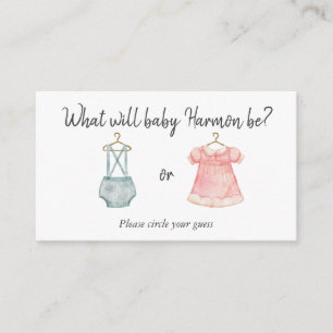 Carte de vote pour le Baby shower de déclaration d