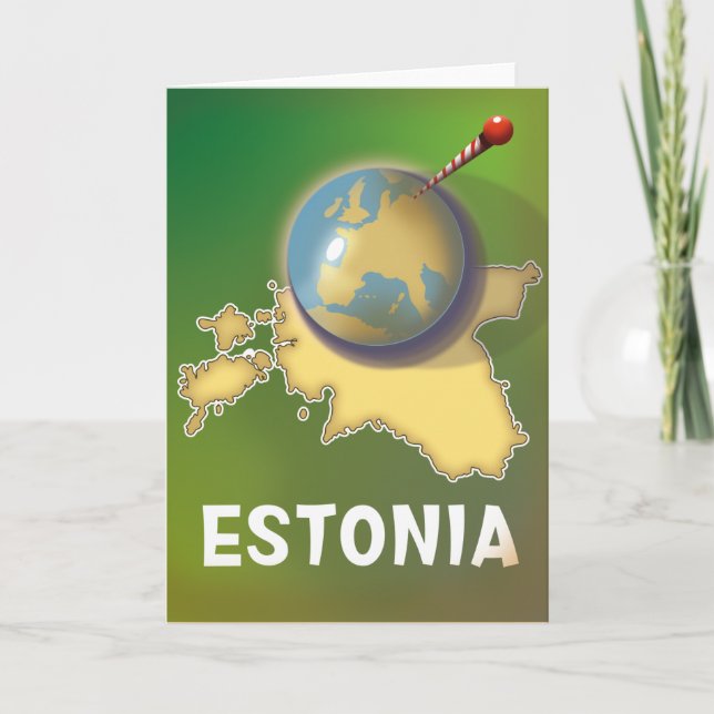 Carte de voyage ancienne de l'Estonie (Devant)