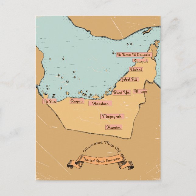 Carte de voyage Bahrain Vintage (Devant)