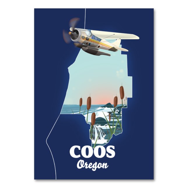 Carte de voyage Coos Oregon (Par défaut)