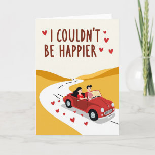 Carte de voyage d'amour heureux pour couple
