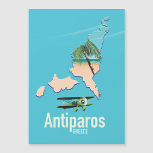 Carte de voyage d'Antiparos Grèce