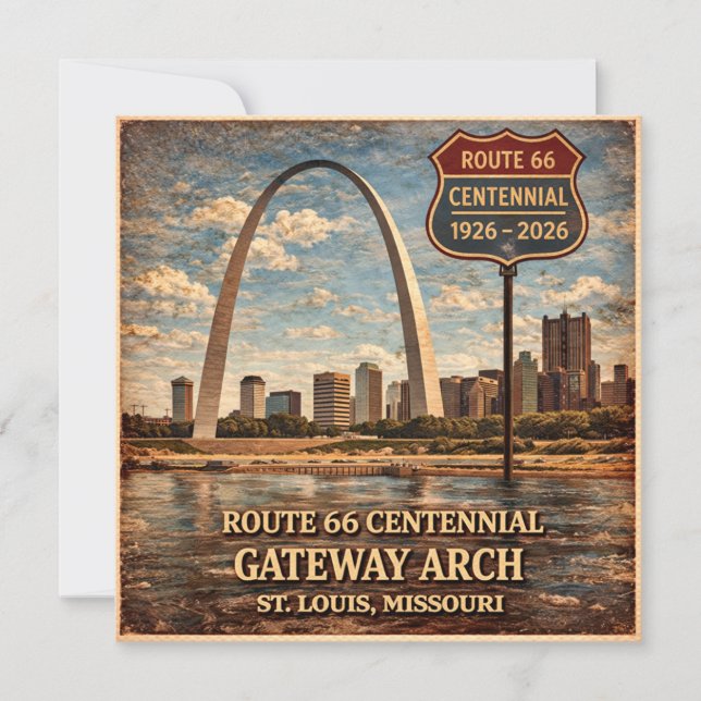 Carte de voyage de l'arche de la Gateway Route 66  (Devant)