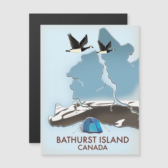 Carte de voyage de l'île Bathurst Canada (Devant / Derrière)