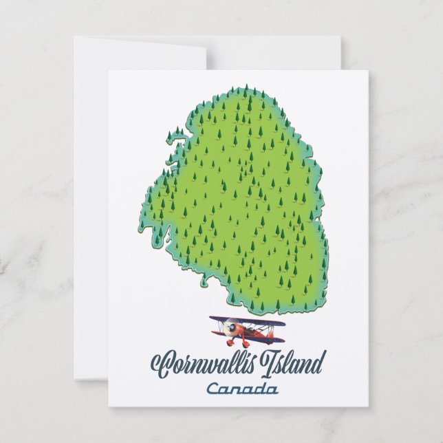 Carte de voyage de l'île Cornwallis, Canada (Devant)