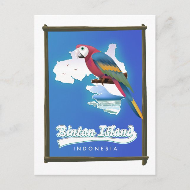 Carte de voyage de l'île de Bintan Indonésie (Devant)