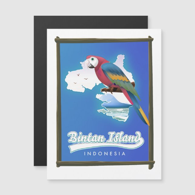 carte de voyage de l'île de Bintan Indonésie (Devant / Derrière)