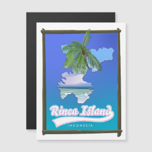 Carte de voyage de l'île de Rinca Indonésie