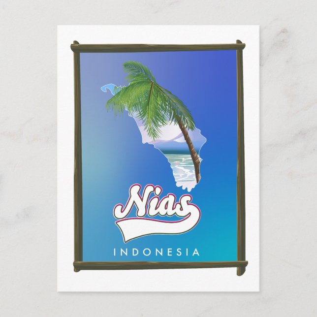 carte de voyage de l'île de Sumba en Indonésie (Devant)