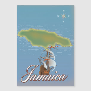 carte de voyage de l'île jamaïcaine