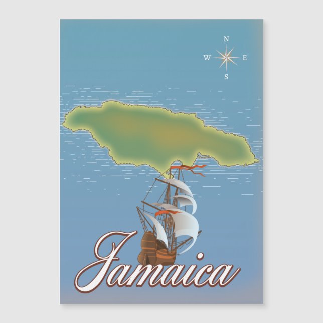 carte de voyage de l'île jamaïcaine (Devant)