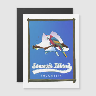 Carte de voyage de l'île Samosir Indonésie