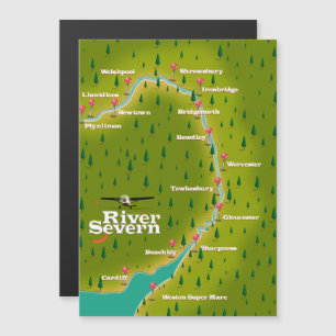Carte de voyage de River Severn Wales Angleterre