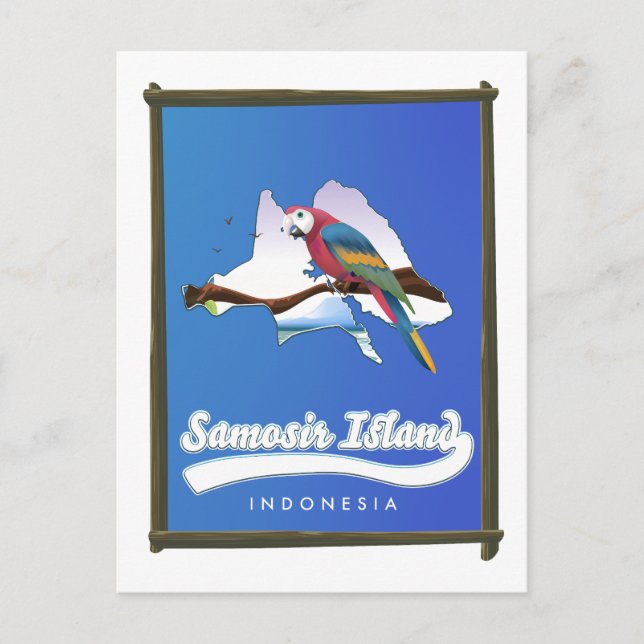 Carte de voyage de Samosir Island Indonésie (Devant)