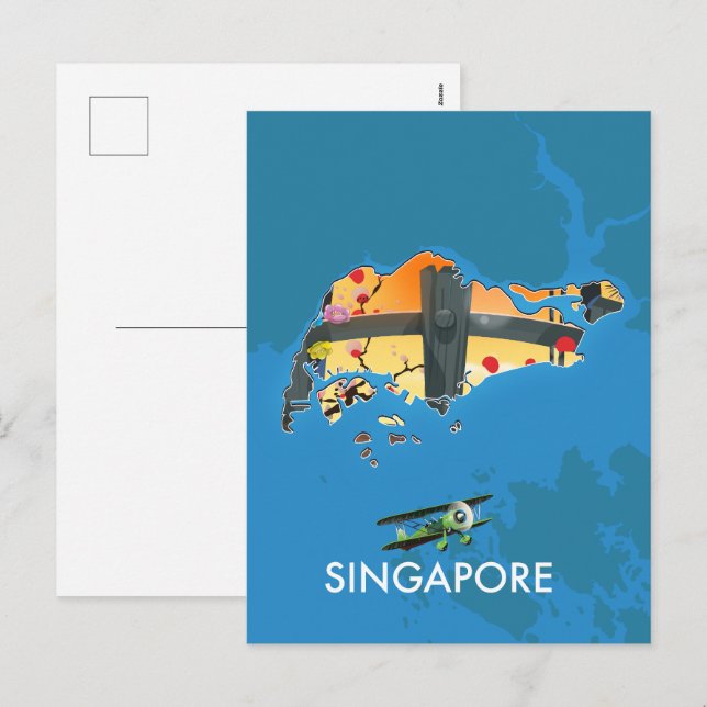 Carte de voyage de Singapour (Devant / Derrière)