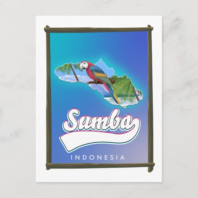 Carte de voyage de Sumba Island Indonésie (Devant)