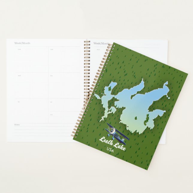 Carte de voyage du lac Leech (Devant avec enveloppe)