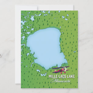 carte de voyage du lac Mille Lacs Minnesota.