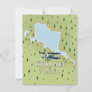 Carte de voyage du lac Phewa Népal
