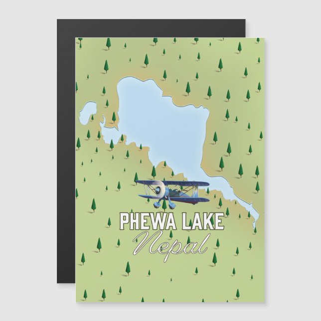 Carte de voyage du lac Phewa Népal (Devant / Derrière)