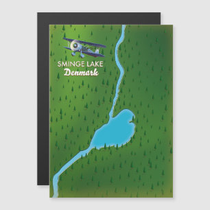 carte de voyage du lac Sminge Danemark