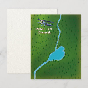 carte de voyage du lac Sminge Danemark