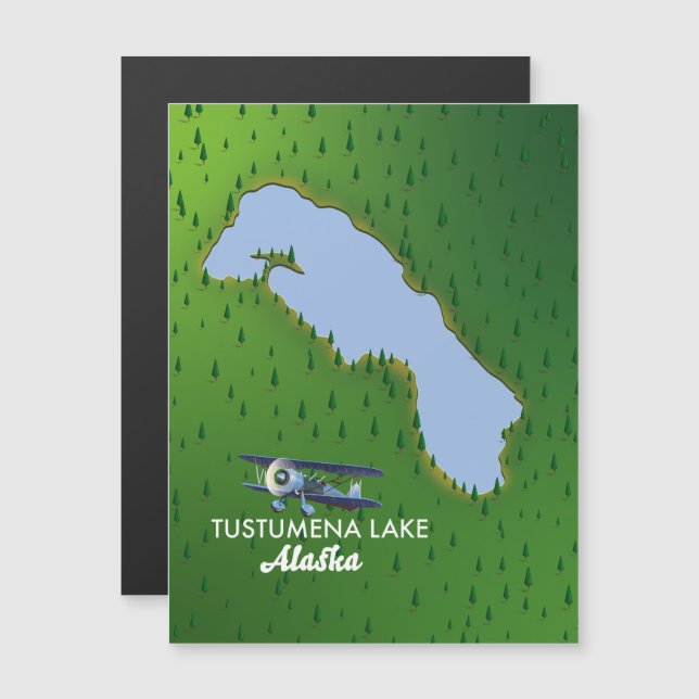 carte de voyage du lac Tustumena (Devant / Derrière)