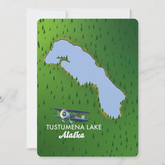 carte de voyage du lac Tustumena (Devant)