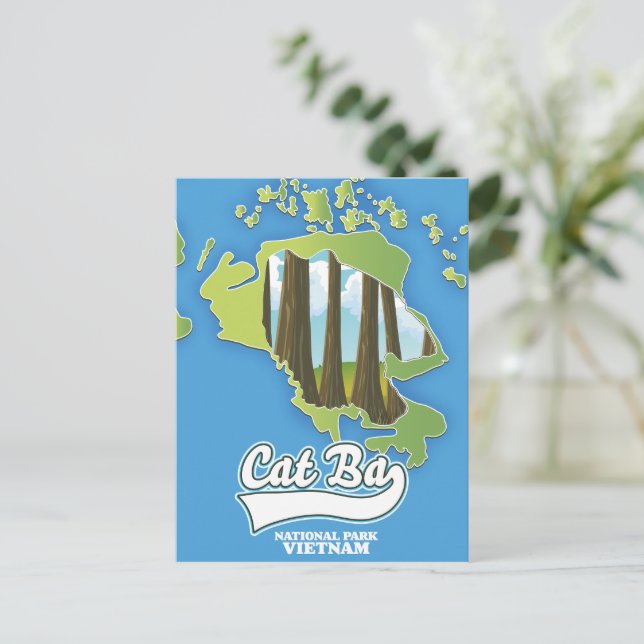 carte de voyage du parc national cat ba vietnam (Debout devant)