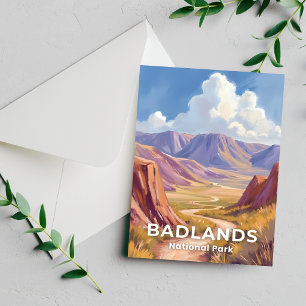 Carte de voyage du parc national de Badlands, Dako