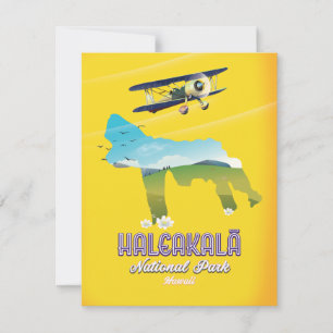 carte de voyage du parc national Haleakalā, Hawaï