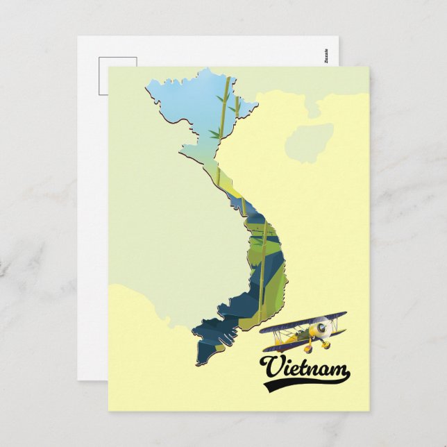 Carte de voyage du Vietnam (Devant / Derrière)