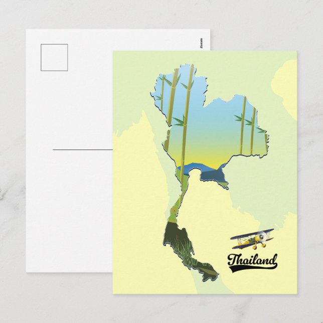 Carte de voyage en Thaïlande (Devant / Derrière)