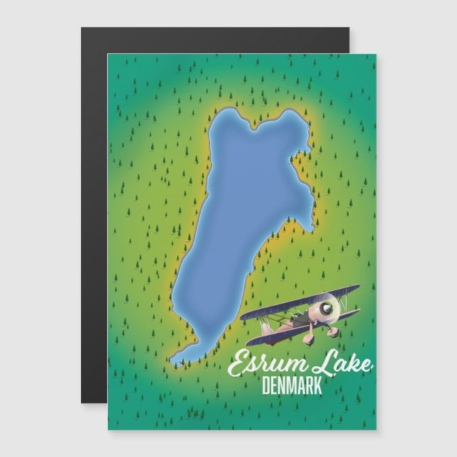 Carte de voyage Esrum Lake Danemark (Devant / Derrière)