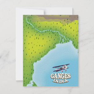 Carte de voyage Ganges Inde