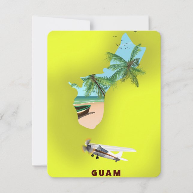 Carte de voyage illustrée de Guam (Devant)