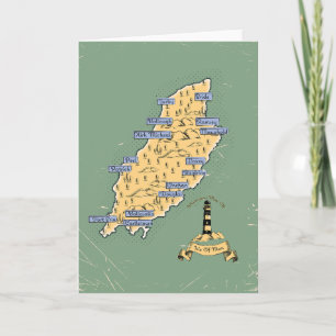 Carte de voyage illustrée de l'île de Man