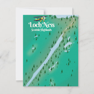 Carte de voyage Loch Ness Scottish Highlands