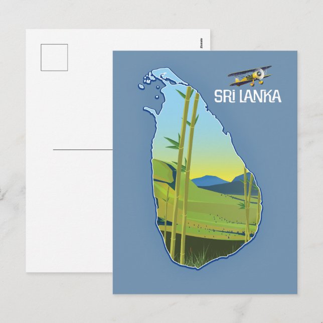 Carte de voyage Sri Lanka (Devant / Derrière)