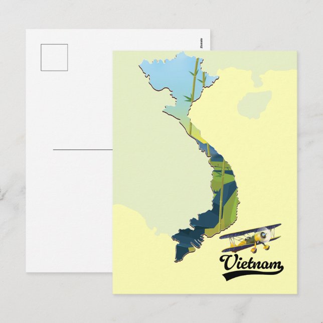 Carte de voyage Vietnam (Devant / Derrière)