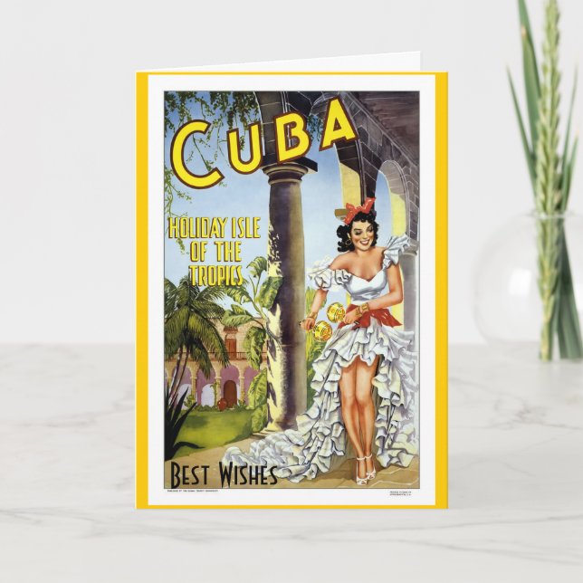 Carte de voyage vintage Cuba (Devant)